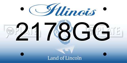 2178GG Illinois License Plate