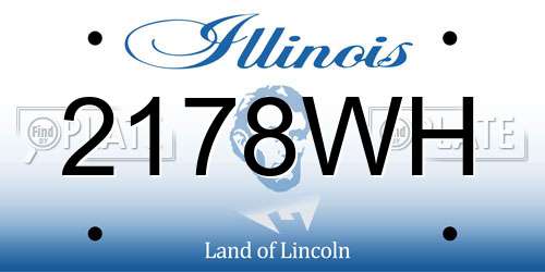 2178WH Illinois License Plate