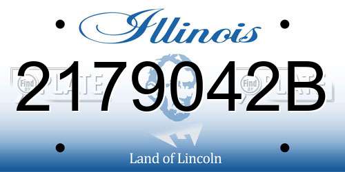 2179042B Illinois License Plate
