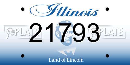21793 Illinois License Plate