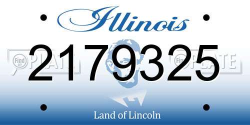2179325 Illinois License Plate