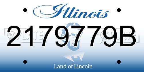 2179779B Illinois License Plate