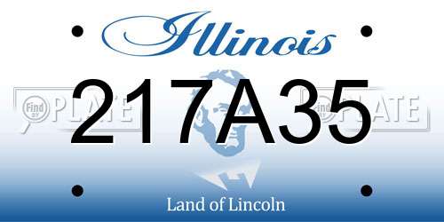 217A35 Illinois License Plate