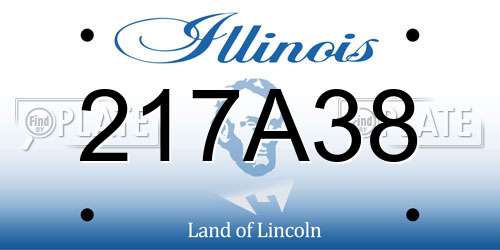 217A38 Illinois License Plate