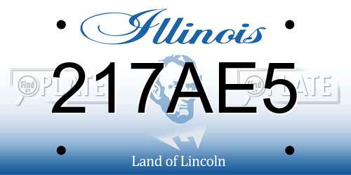 217AE5 Illinois License Plate