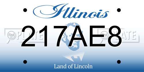 217AE8 Illinois License Plate
