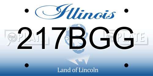 217BGG Illinois License Plate