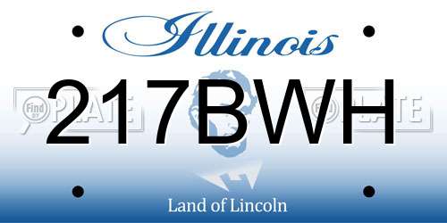 217BWH Illinois License Plate