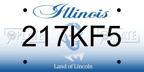 217KF5 Illinois License Plate