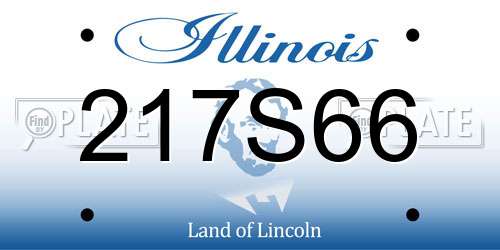 217S66 Illinois License Plate