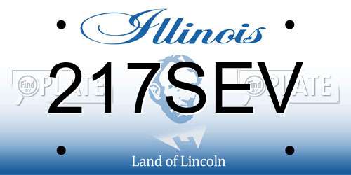 217SEV Illinois License Plate