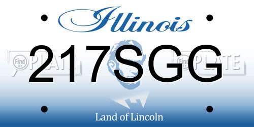 217SGG Illinois License Plate