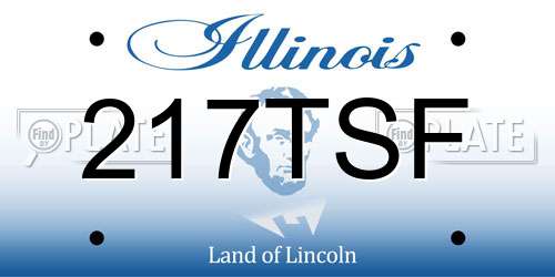217TSF Illinois License Plate