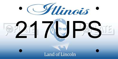217UPS Illinois License Plate