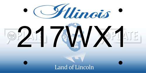 217WX1 Illinois License Plate