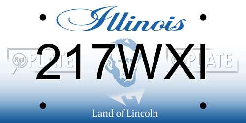 217WXI Illinois License Plate