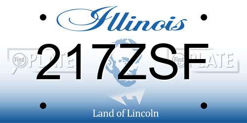 217ZSF Illinois License Plate