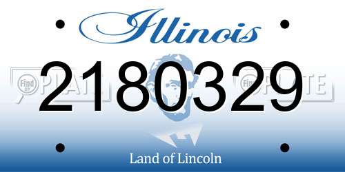 2180329 Illinois License Plate