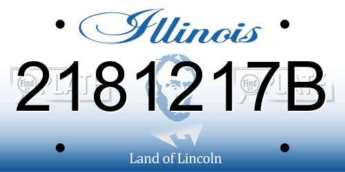 2181217B Illinois License Plate
