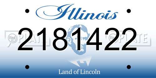 2181422 Illinois License Plate