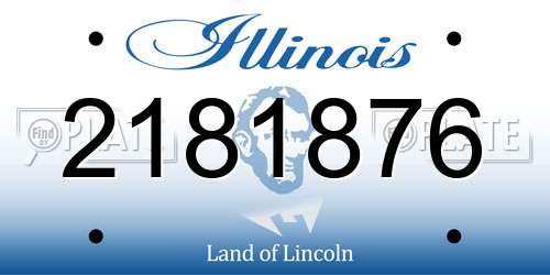 2181876 Illinois License Plate