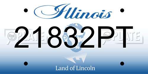 21832PT Illinois License Plate