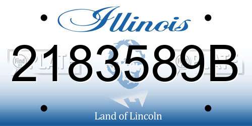 2183589B Illinois License Plate