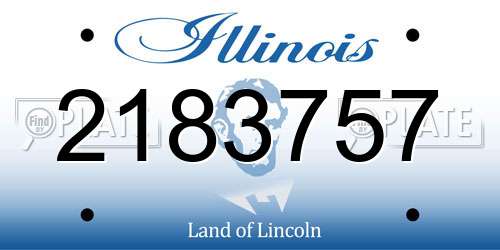 2183757 Illinois License Plate