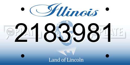 2183981 Illinois License Plate