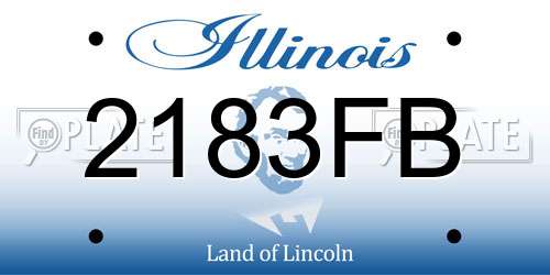2183FB Illinois License Plate