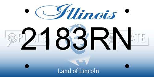 2183RN Illinois License Plate