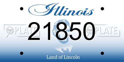 21850 Illinois License Plate