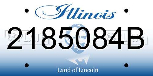 2185084B Illinois License Plate