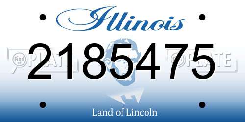 2185475 Illinois License Plate