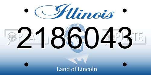 2186043 Illinois License Plate