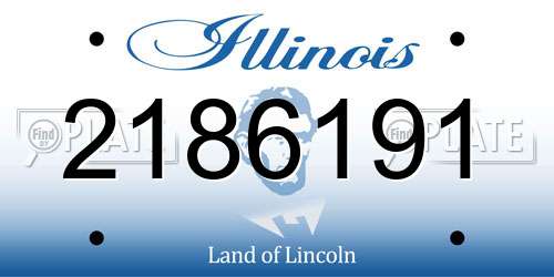 2186191 Illinois License Plate