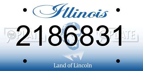 2186831 Illinois License Plate