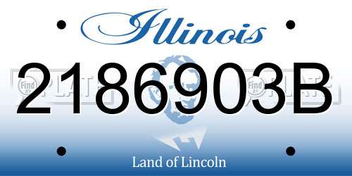 2186903B Illinois License Plate