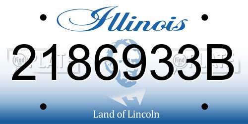 2186933B Illinois License Plate