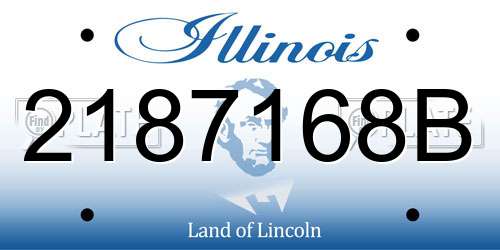 2187168B Illinois License Plate