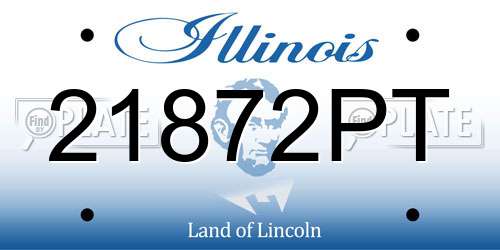 21872PT Illinois License Plate
