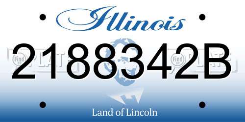 2188342B Illinois License Plate