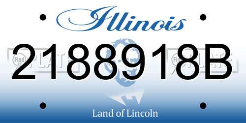 2188918B Illinois License Plate