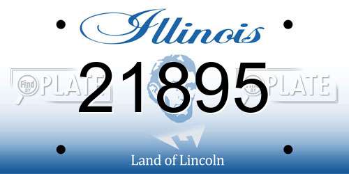 21895 Illinois License Plate