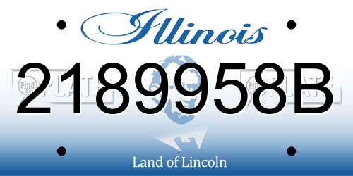 2189958B Illinois License Plate