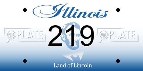 219 Illinois License Plate