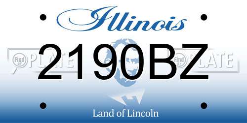 2190BZ Illinois License Plate