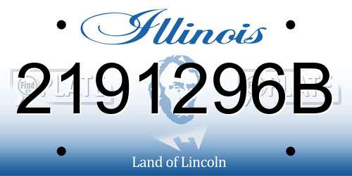 2191296B Illinois License Plate