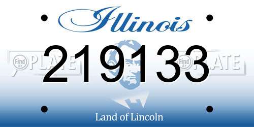 219133 Illinois License Plate