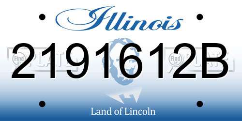 2191612B Illinois License Plate